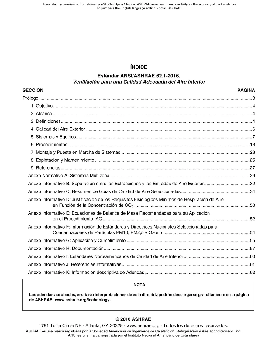 ASHRAE Spanish - Standard 62.1-2016 ASHRAE Spanish - Standard 62.1-2016