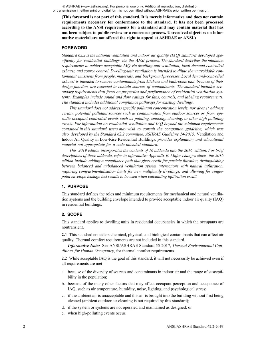 ASHRAE 62.2-2019 ASHRAE 62.2-2019