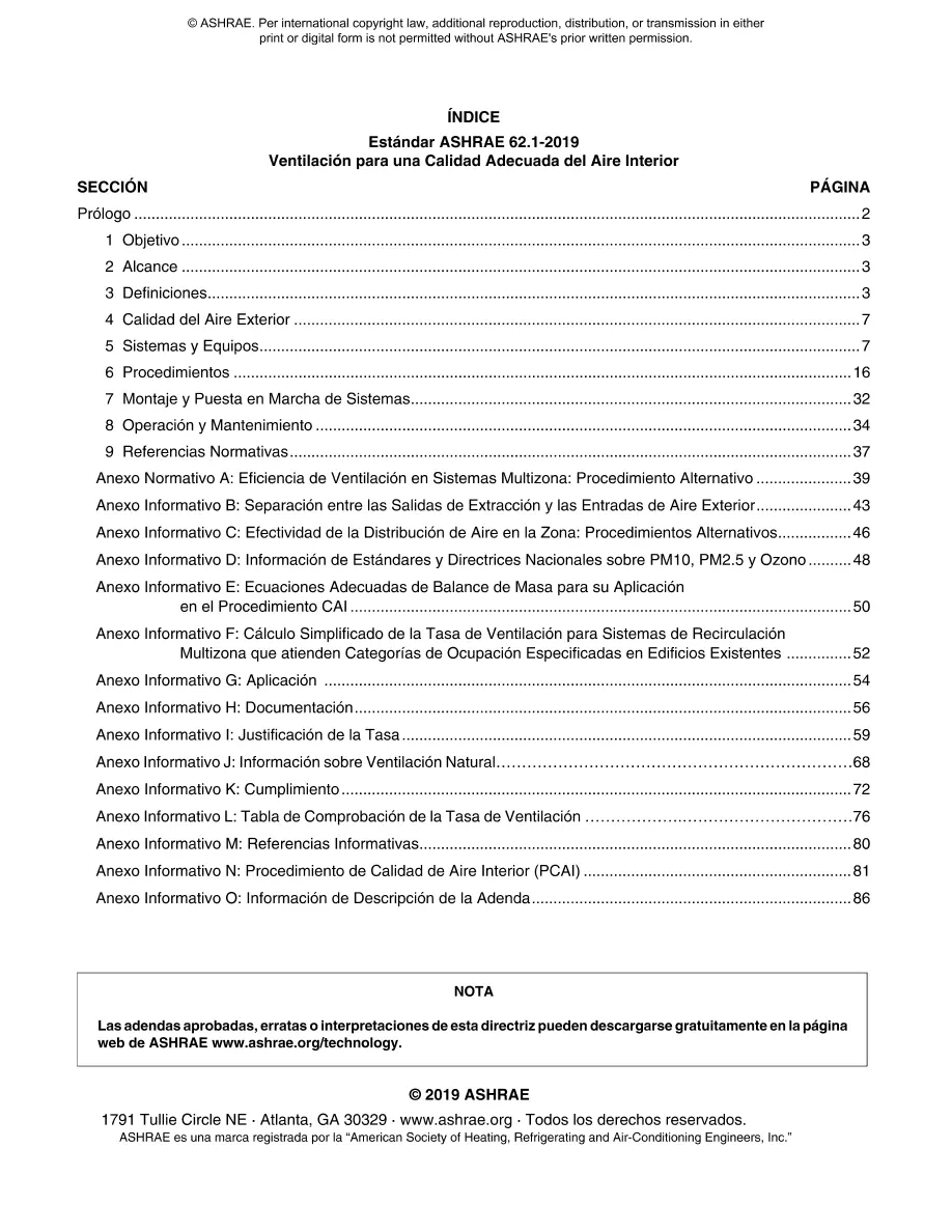 ASHRAE Spanish - Standard 62.1-2019 ASHRAE Spanish - Standard 62.1-2019