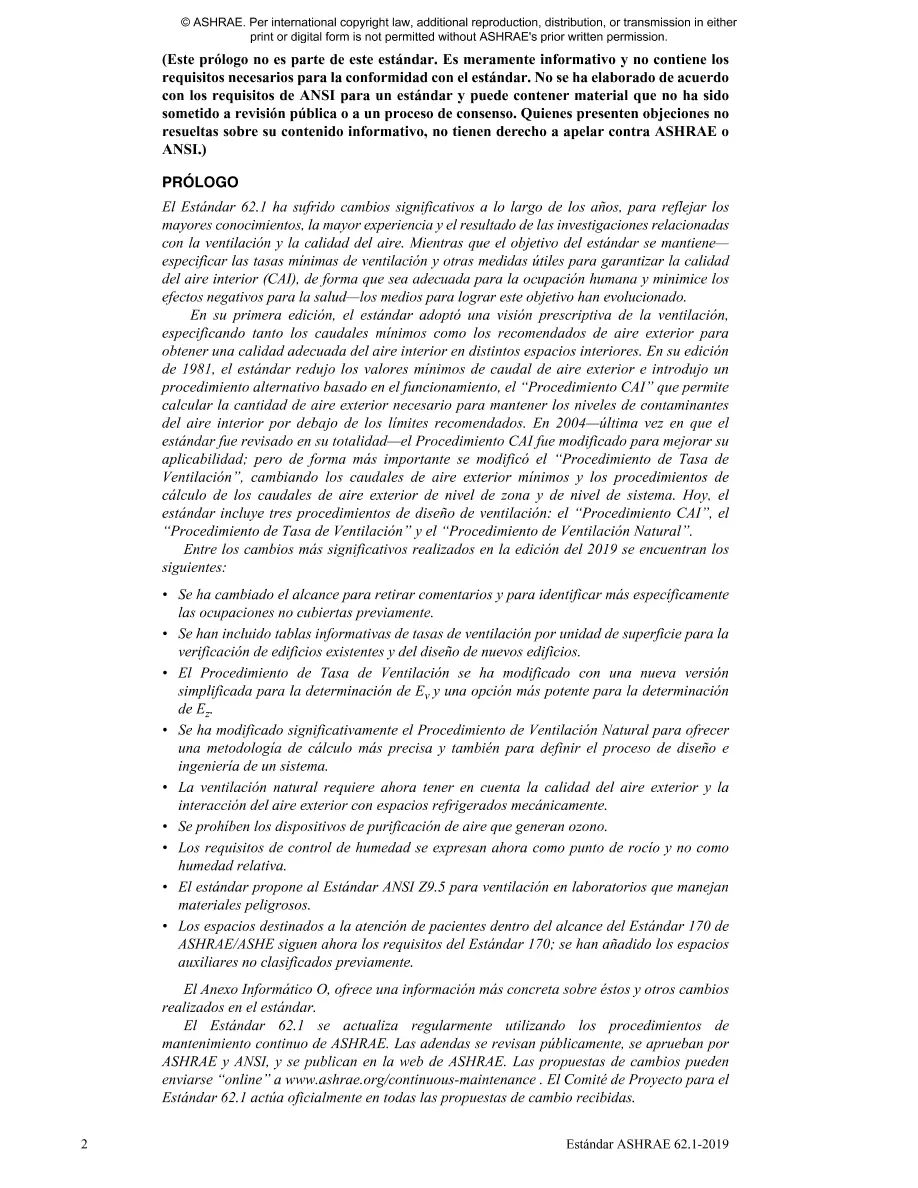 ASHRAE Spanish - Standard 62.1-2019 ASHRAE Spanish - Standard 62.1-2019