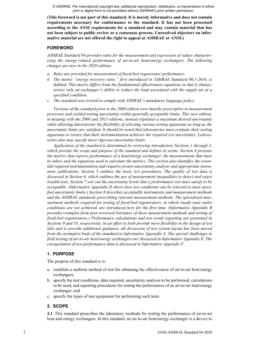 ASHRAE 84-2020 ASHRAE 84-2020