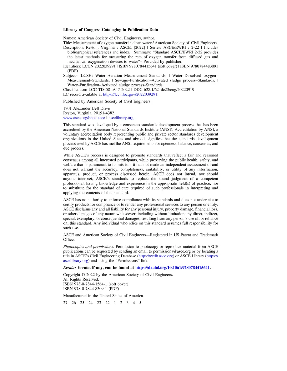 ASCE /EWRI 2-22 ASCE /EWRI 2-22