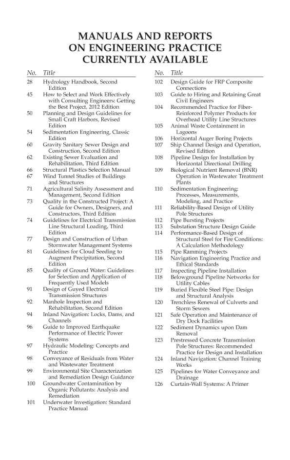 ASCE Manual of Practice No. 126 ASCE Manual of Practice No. 126