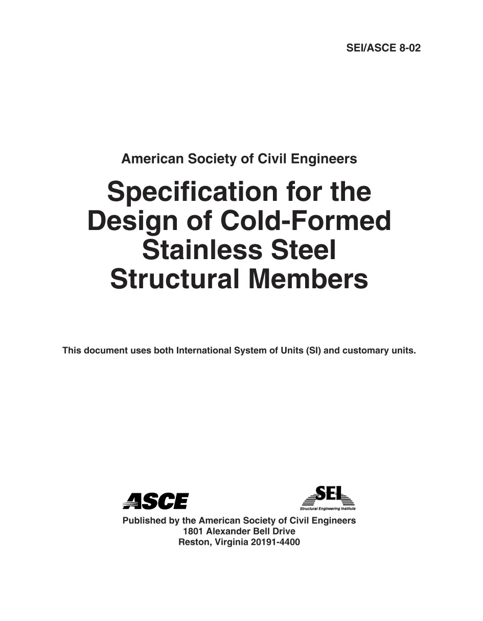 ASCE 8-02 ASCE 8-02