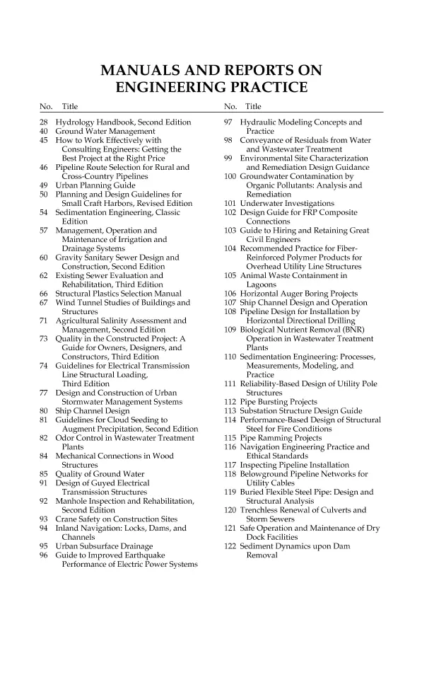 ASCE Manual of Practice No. 71 ASCE Manual of Practice No. 71