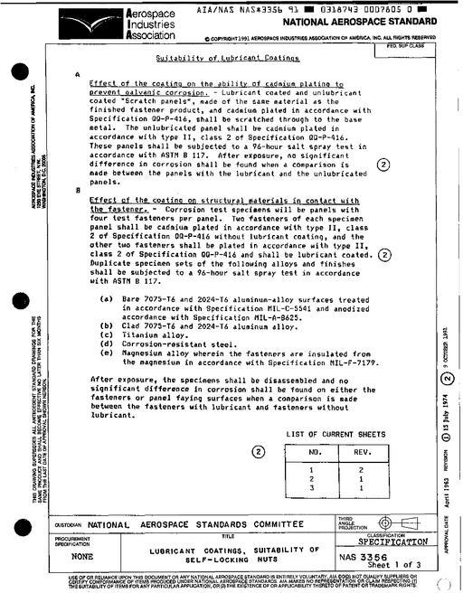 AIA NAS3356 AIA NAS3356