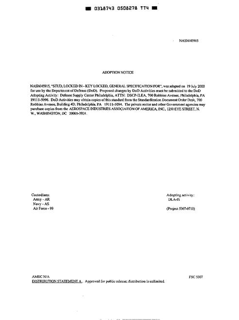 AIA NASM45915 AIA NASM45915