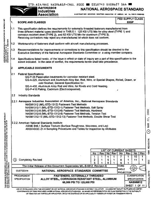 AIA NASM6812 AIA NASM6812