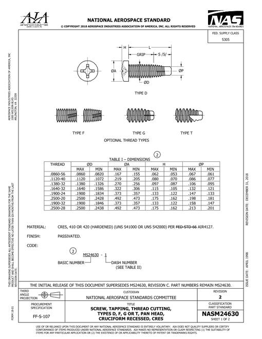 AIA NASM24630:2018 AIA NASM24630:2018