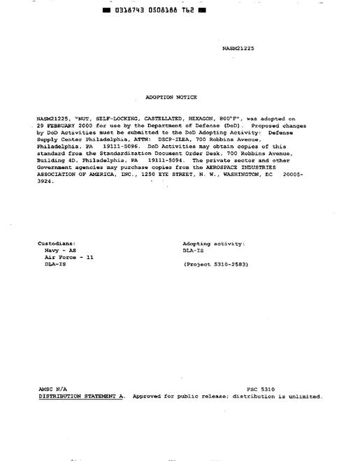 AIA NASM21225 AIA NASM21225