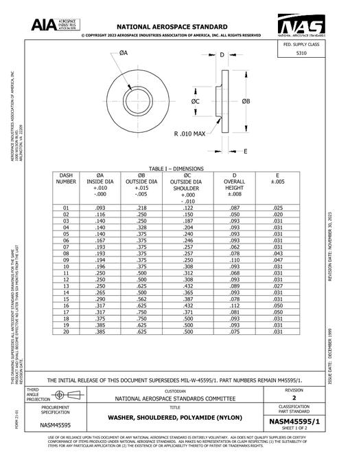 AIA NASM45595/1:2023 AIA NASM45595/1:2023
