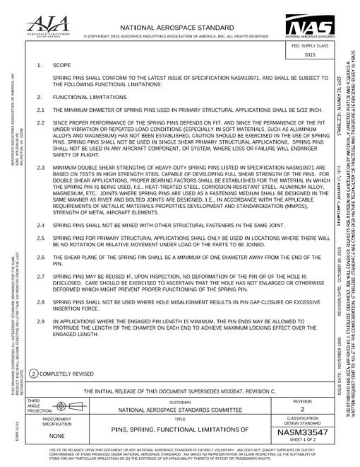 AIA NASM33547:2023 AIA NASM33547:2023