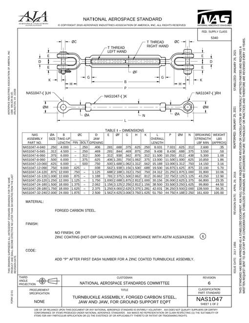 AIA NAS1047:2021 AIA NAS1047:2021