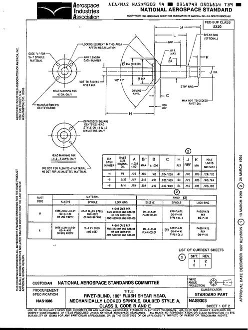AIA NAS9303 AIA NAS9303