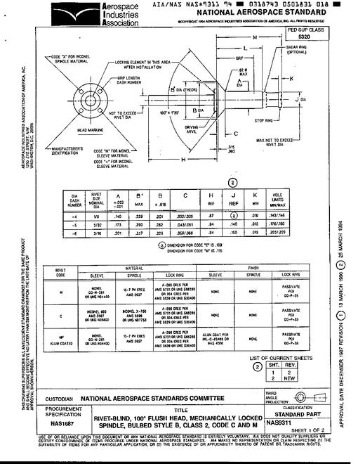 AIA NAS9311 AIA NAS9311