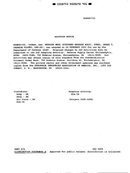 AIA NASM90726 AIA NASM90726