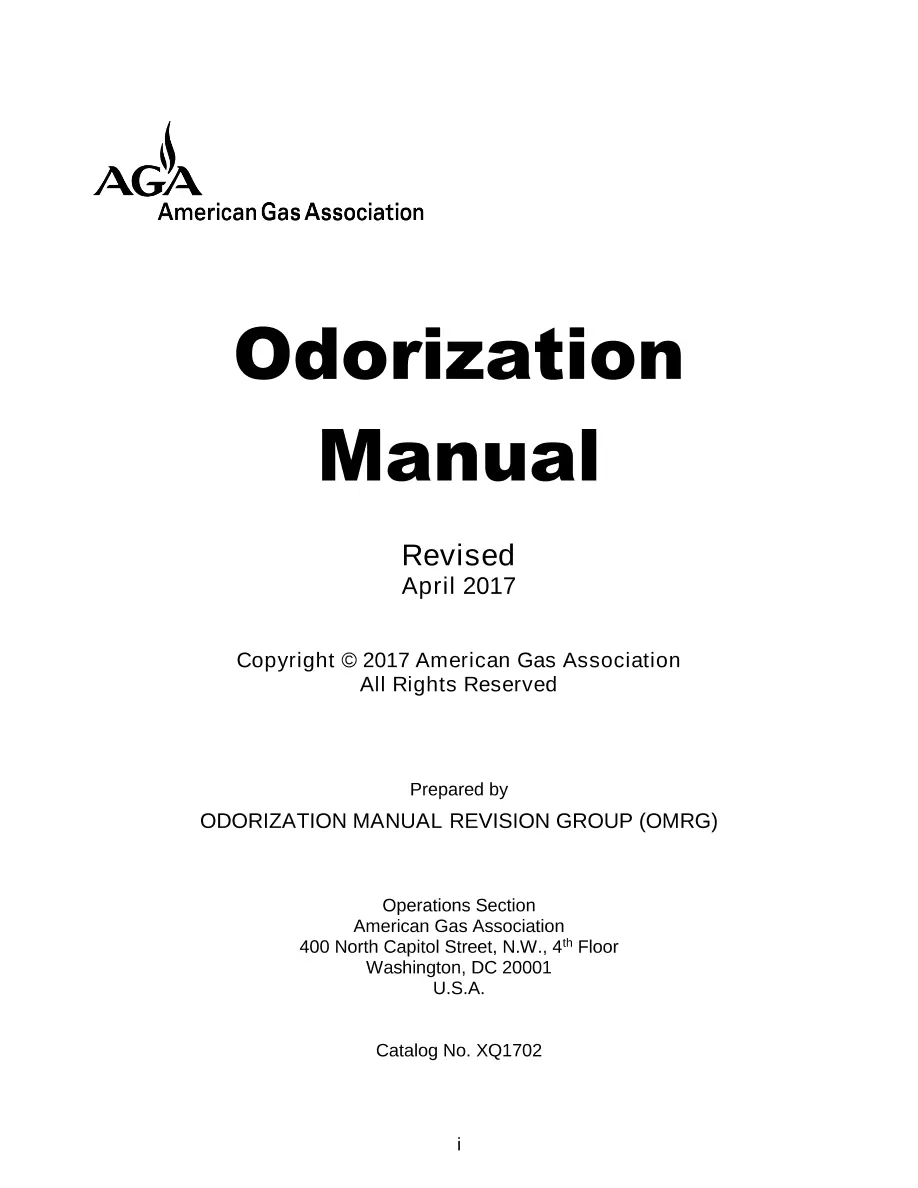 Odorization Manual Odorization Manual