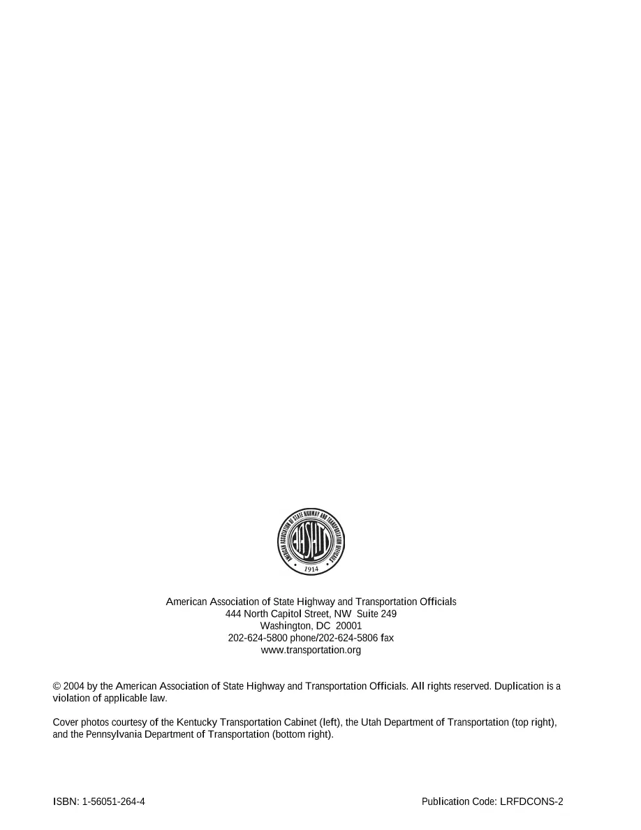 AASHTO LRFDCONS-2-M AASHTO LRFDCONS-2-M