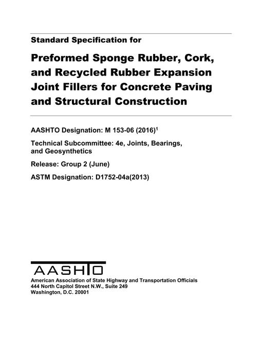 AASHTO M 153-06 (2016) AASHTO M 153-06 (2016)