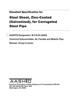 AASHTO M 218-03 (2020) AASHTO M 218-03 (2020)