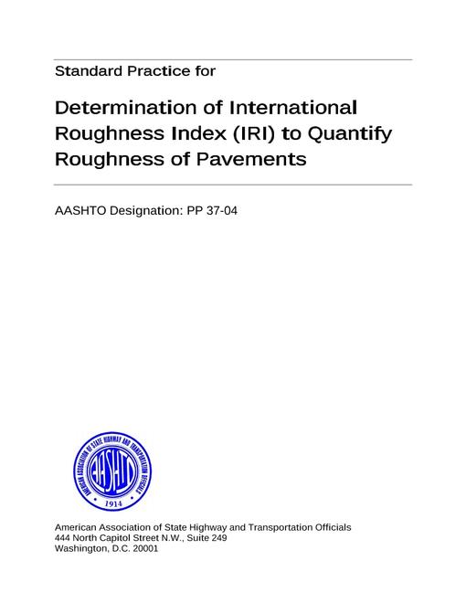 AASHTO PP 37-04 AASHTO PP 37-04