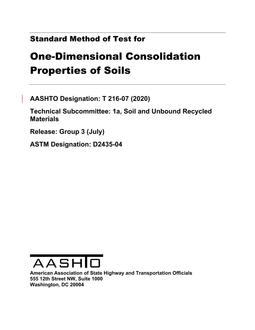 AASHTO T 216-07 (2020) AASHTO T 216-07 (2020)