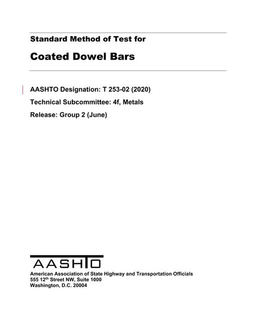 AASHTO T 253-02 (2020) AASHTO T 253-02 (2020)