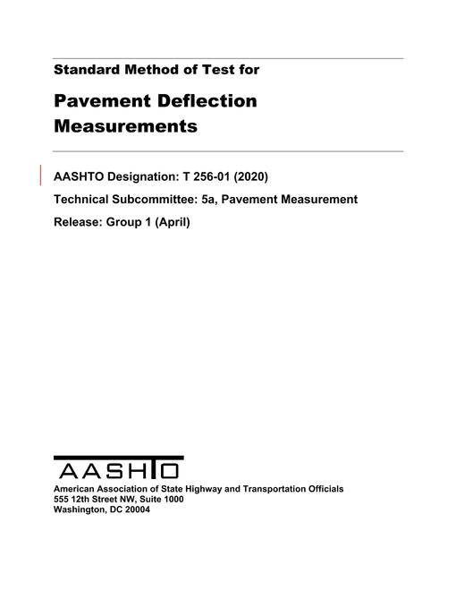 AASHTO T 256-01 (2020) AASHTO T 256-01 (2020)