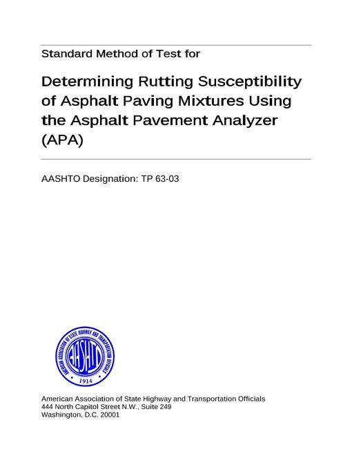 AASHTO TP 63-03 AASHTO TP 63-03