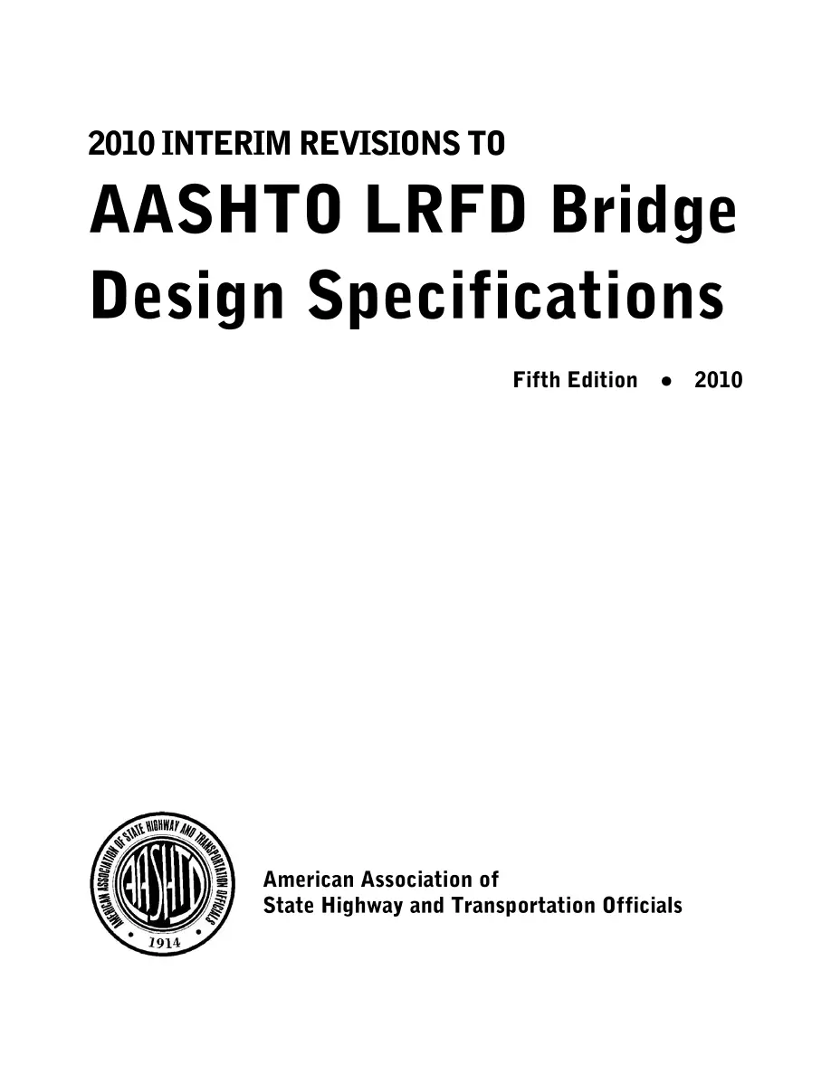 AASHTO LRFDUS-5-I1 AASHTO LRFDUS-5-I1