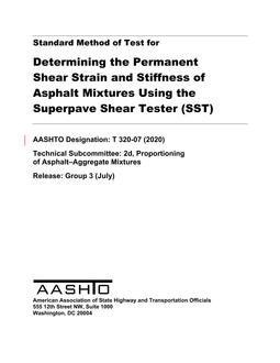 AASHTO T 320-07 (2020) AASHTO T 320-07 (2020)