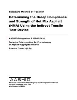 AASHTO T 322-07 (2020) AASHTO T 322-07 (2020)