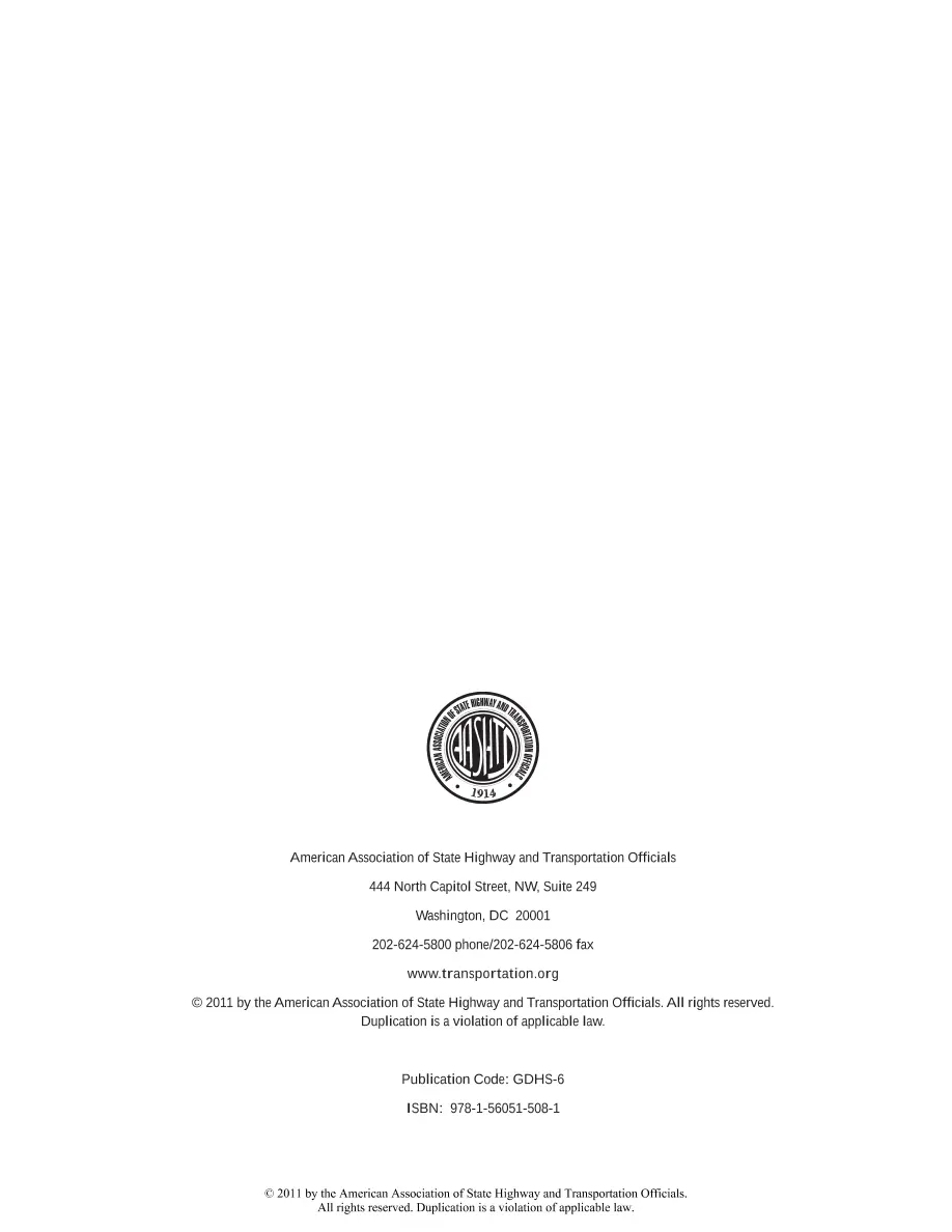 AASHTO Green Book (GDHS-6) AASHTO Green Book (GDHS-6)
