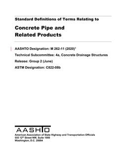 AASHTO M 262-11 (2020) AASHTO M 262-11 (2020)