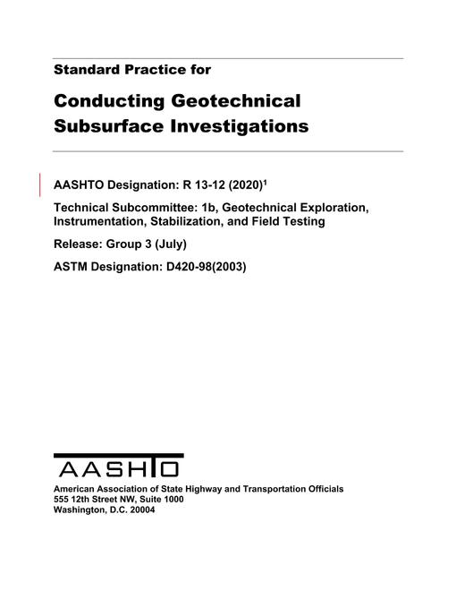 AASHTO R 13-12 (2020) AASHTO R 13-12 (2020)
