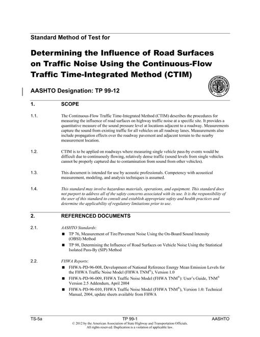 AASHTO TP 99-12 AASHTO TP 99-12