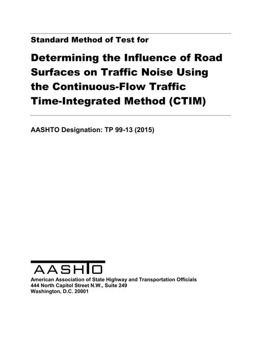 AASHTO TP 99-13 (2015) AASHTO TP 99-13 (2015)
