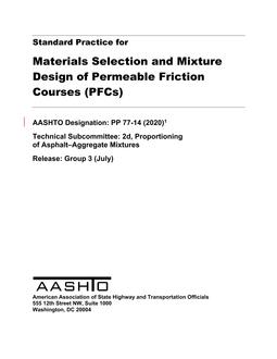 AASHTO PP 77-14 (2021) AASHTO PP 77-14 (2021)