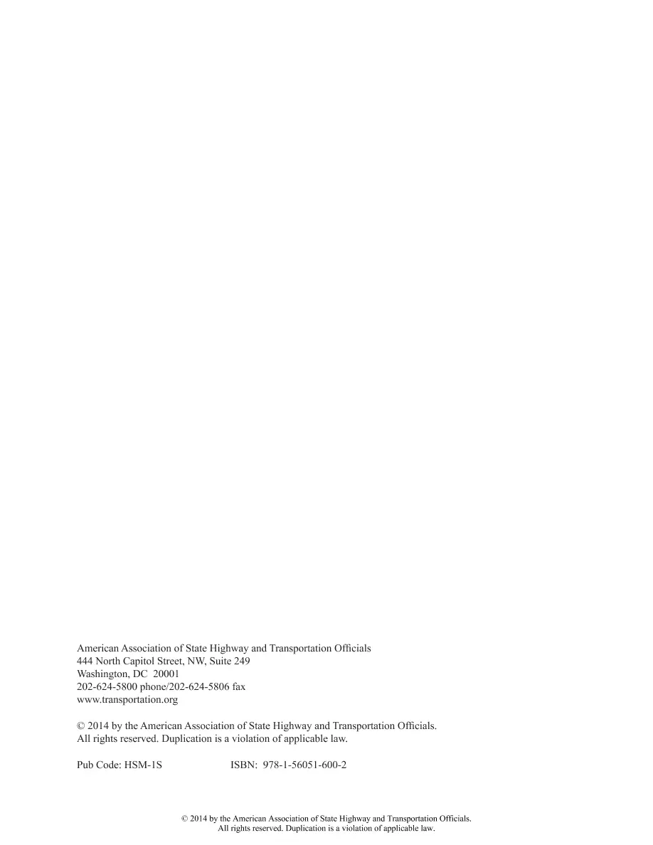 AASHTO HSM-1 2014 Supplement AASHTO HSM-1 2014 Supplement