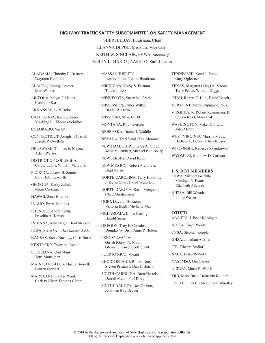 AASHTO HSM-1 2014 Supplement AASHTO HSM-1 2014 Supplement