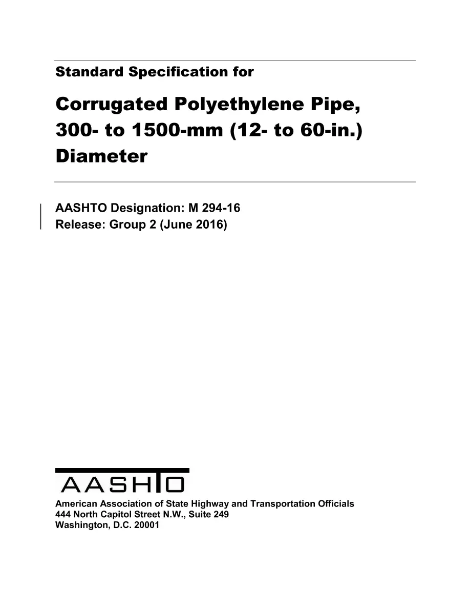 AASHTO M 294-16 AASHTO M 294-16
