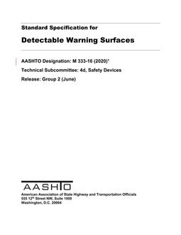 AASHTO M 333-16 (2020) AASHTO M 333-16 (2020)