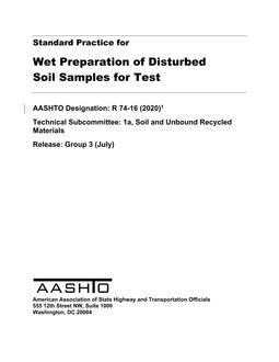 AASHTO R 74-16 (2020) AASHTO R 74-16 (2020)