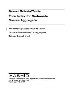 AASHTO TP 120-16 (2021) AASHTO TP 120-16 (2021)