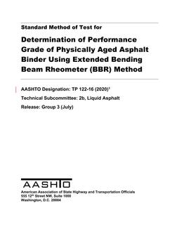 AASHTO TP 122-16 (2020) AASHTO TP 122-16 (2020)