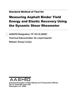 AASHTO TP 123-16 (2022) AASHTO TP 123-16 (2022)