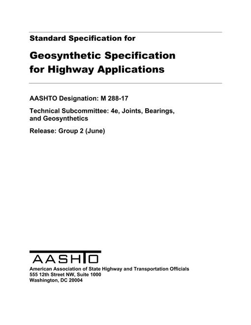 AASHTO M 288-17 AASHTO M 288-17