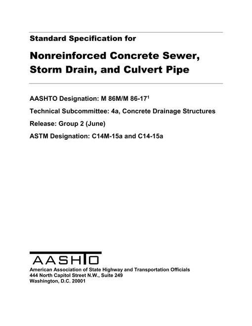 AASHTO M 86M/M 86-17 AASHTO M 86M/M 86-17