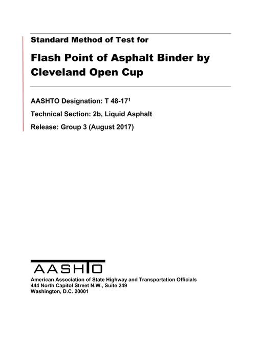 AASHTO T 48-17 AASHTO T 48-17
