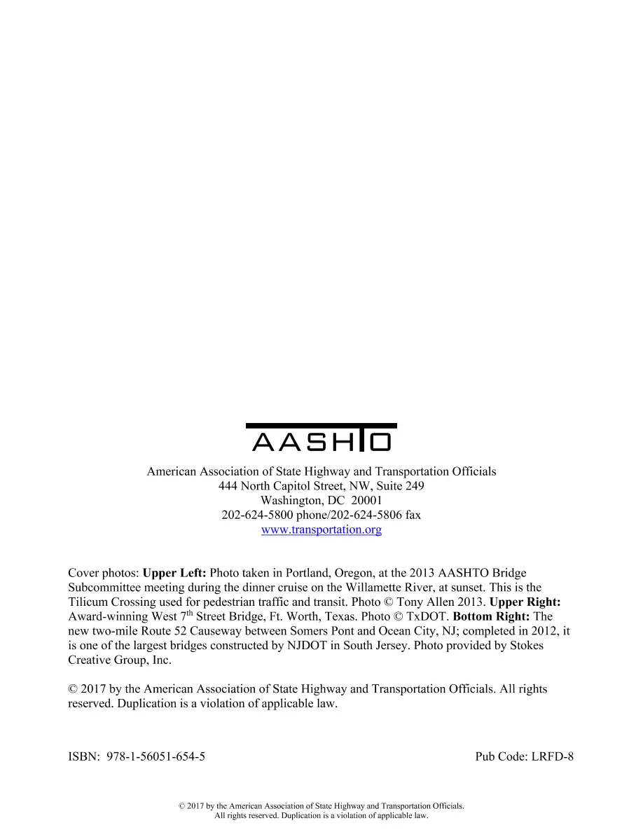 AASHTO LRFD-8 AASHTO LRFD-8